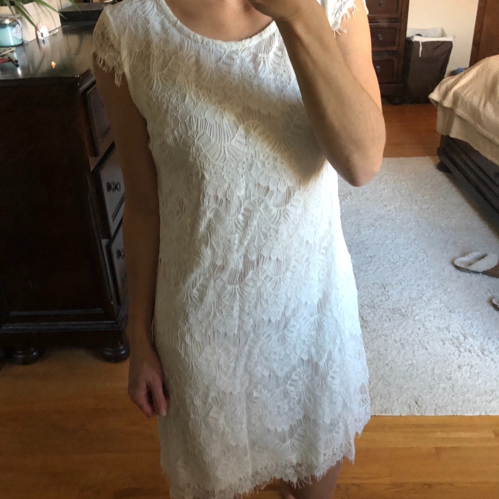 White lace dress